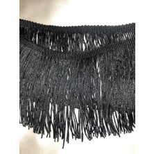 Ezel-in Tekstil Aksesuarları 10 cm Dekoratif Siyah Zincir Saçak , 5 Metre, Kod-59