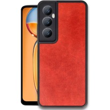 Herşeytrend Realme C65 Kılıf Aras Deri Kapak - Kırmızı