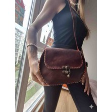 Bordo Deri Bodrum Çanta