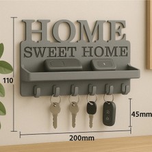 Canerege Home Sweet Home 3D Baskı Duvar Anahtarlık ve Eşya Rafı