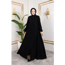 Butik Medine Ipeği Mevlana Feracce (Siyah)