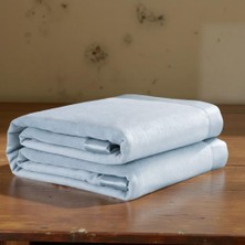 ICON SILK Premium Saf Ipek Fleece Tek Kişilik Battaniye (Gök Mavisi)