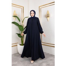 Butik Medine Ipeği Mevlana Feracce (Lacivert)