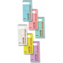 Optik Cevap Defteri Tüm Renkler (6 Adet - 300 Sayfa) Sınava Hazırlık Optik Form Defteri - Plango