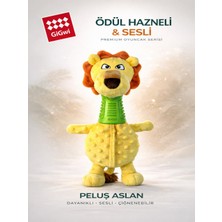 GiGwi Wild Hunter Serisi Ödül Hazneli Sesli & Hışırtılı Aslan Köpek Oyuncağı