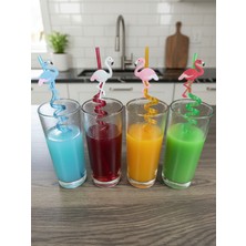 Mucit Home Sevimli Renkli Emojili Pipet- Kokteyl Ev Dekorasyon Renkli Pipet 4 Lü Figürlü Parti Doğum Günü