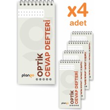 Optik Cevap Defteri Kum Beyazı (4 Adet - 200 Sayfa) Sınava Hazırlık Optik Form Defteri - Plango