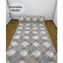 NarStore Home Krem Kahverengi Modern Kaymaz Taban Yıkanabilir Kesme Yolluk Halı