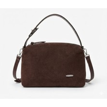 Heybe Shop Kadın Süet Dokulu Baget Ayarlanabilir Askılı El ve Omuz Çantası