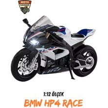 MotoGarage Bmw Hp4 Race 1:12 Diecast Motosiklet Modeli – Işıklı & Sesli – Premium Koleksiyon