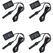 K-Yonlineticaret 4 Adet Dijital Ekran Sıcaklık ve Nem Ölçer - Termometre Higrometre Kuluçka