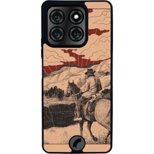 Scaleta Case Reeder S71 Uyumlu Kovboy Tasarımlı Glossy Mat Siyah Silikon Telefon Kılıfı