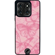 Scaleta Case Reeder S71 Uyumlu Kelebek Tasarımlı Glossy Mat Siyah Silikon Telefon Kılıfı