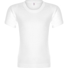 Erdem Erkek Çocuk Beyaz %100 Pamuklu Kısa Kollu 6'lı Paket Süprem Atlet 3150