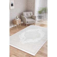 Elvey Home 7101 Krem Modern Desen Doğal Taban Koridor Mutfak Çocuk Oturma Odası Salon Halı Yolluk