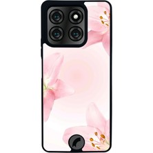 Scaleta Case Reeder S71 Uyumlu Solo Çiçek Tasarımlı Glossy Mat Siyah Silikon Telefon Kılıfı