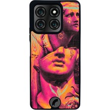 Scaleta Case Reeder S71 Uyumlu Neon Tasarımlı Glossy Mat Siyah Silikon Telefon Kılıfı