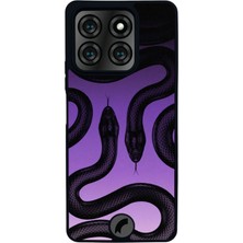 Scaleta Case Reeder S71 Uyumlu Yılan Tasarımlı Glossy Mat Siyah Silikon Telefon Kılıfı