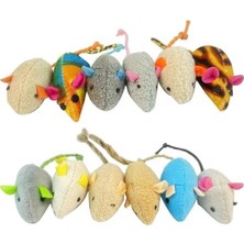 Odesiapet Renkli Fare Kumaş Kedi Oyuncağı 6 cm 2 Li