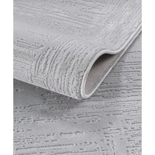 Elvey Home 7102 Gri Modern Desen Doğal Taban Koridor Mutfak Çocuk Oturma Odası Salon Halı Yolluk