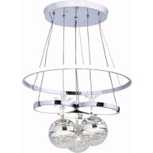 TERRA lighting Modern Galaksi 3 Toplu Sarkıt LED Avize, Power LED Avize, 3 Renk Işık Özellikli LED Avize, Salon Mutfak Yatak Odası Avize