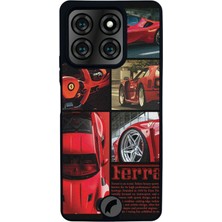 Scaleta Case Reeder S71 Uyumlu Ferrari Tasarımlı Glossy Mat Siyah Silikon Telefon Kılıfı