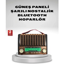 K-Yonlineticaret Taşınabilir Hoparlör Güneş Panelli Bluetooth USB Sd Fm Am Sw Radyo