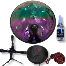 Arsha Full Paket Titanium Handpan 9 Nota Re Minör ( Stand +Çanta+Bakım Yağı ve Koruyucu Renkli Kuşak)