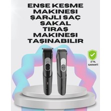 K-Yonlineticaret Taşınabilir Şarjlı Saç Sakal Tıraş Makinesi – 3 Taraklı, Sessiz ve Ergonomik