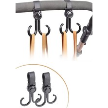 Safestore 2 Kancalı Puset, Bebek Arabası, Motor, Bisiklet Eşya Taşıma Aparatı Plastik Kanca Askı Aparat