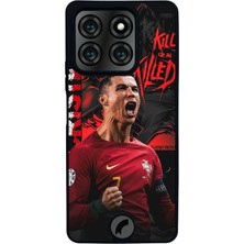 Scaleta Case Reeder S71 Uyumlu Cristiano Ronaldo Tasarımlı Glossy Mat Siyah Silikon Telefon Kılıfı
