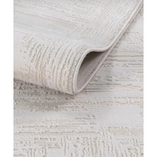 Elvey Home 7102 Krem Modern Desen Doğal Taban Koridor Mutfak Çocuk Oturma Odası Salon Halı Yolluk