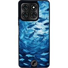 Scaleta Case Reeder S71 Uyumlu Okyanus Tasarımlı Glossy Mat Siyah Silikon Telefon Kılıfı