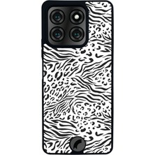 Scaleta Case Reeder S71 Uyumlu Zebra Desenli Glossy Mat Siyah Silikon Telefon Kılıfı