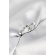 Inure Jewelry Gümüş Renk Sallantılı Kemik Model Kadın Yüzük