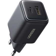 Ugreen 20W Gan Hızlı Şarj Cihazı Type-C Qc Pd 1xusb-C, 1xusb-A, Siyah