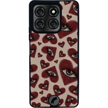 Scaleta Case Reeder S71 Uyumlu Kalp Tasarımlı Glossy Mat Siyah Silikon Telefon Kılıfı