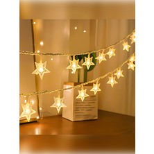 Rkm Store Yıldız LED Işık 5 Metre – 20 Yıldızlı Gün Işığı Fişli Dekoratif Ramazan ve Süsleme LED Aydınlatma