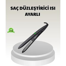 K-Yonlineticaret Dijital Ekranlı Isı Ayarlı Saç Düzleştirici – Titanyum Plaka, Seyahat Dostu Tasarım