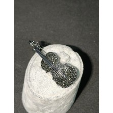 Vulwox Zamansız Melodi Keman Figürlü Zarif Broş