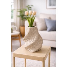 Modern Burgu Formlu Dekoratif Vazo – 3D Baskı Tasarım