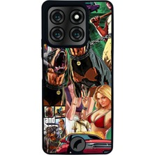 Scaleta Case Reeder S71 Uyumlu Gta Tasarımlı Glossy Mat Siyah Silikon Telefon Kılıfı