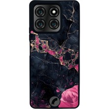 Scaleta Case Reeder S71 Uyumlu Mermer Tasarımlı Glossy Mat Siyah Silikon Telefon Kılıfı