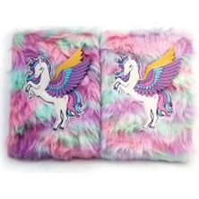 K-Yonlineticaret Unicorn Tasarımlı Peluş Hatıra Defteri
