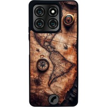 Scaleta Case Reeder S71 Uyumlu Harita Tasarımlı Glossy Mat Siyah Silikon Telefon Kılıfı