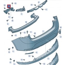 TŞT Seat Ibiza Arka Tampon Braketi Sol 2008-2017 (Oem No:  6J4807393B)