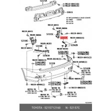 TŞT Toyota Corolla Arka Tampon Braketi Sağ 2008-2013 (Oem No:  52157-12160)