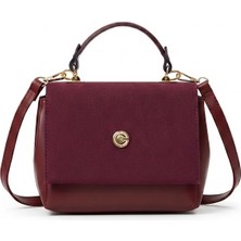 Heybe Shop Gold Toka Detaylı Kilitli Kapaklı Günlük Kadın Kol ve Omuz Çantası