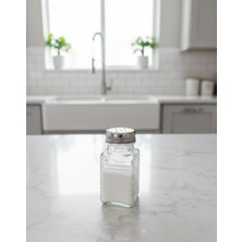 Metal Kapaklı 2 Ayarlı Cam Tuzluk Karabiberlik Baharatlık