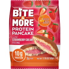Bite and More Bite&more Çilek Dolgulu Protein Pancake 50 gr